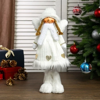 

Interior doll "Angel-girl in a white dress with hearts" 50 cm