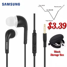 Samsung EHS64 наушники-вкладыши Проводные 3,5 мм наушники цвет черный белый с микрофоном динамик для Белый Черный гарнитура