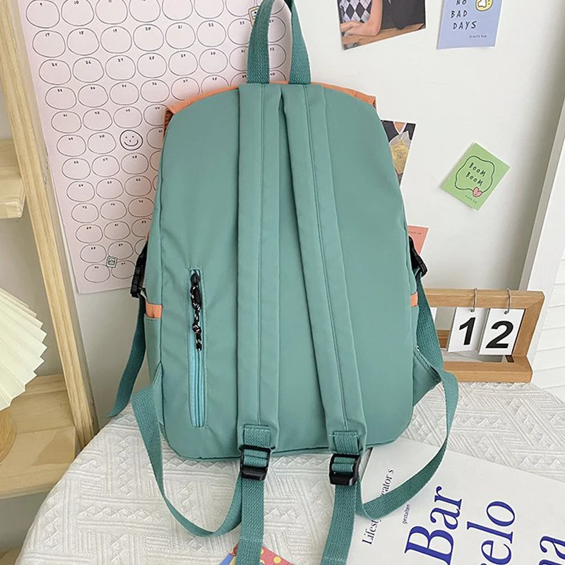 Mochila escolar de nailon para hombre y morral de estilo Preppy, de calidad, informal, de retales, a la - AliExpress