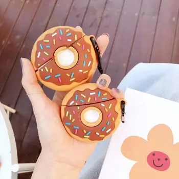 

For AirPods 1 2 3D loveliness Doughnut Earphone Case with hook For AirPods Pro / 3 Bluetooth Wireless Headphone Silicone Cover