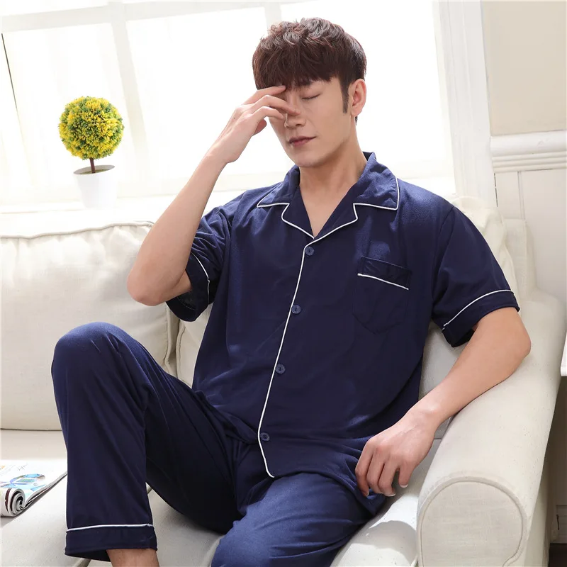 Пикантная Пижама для мужчин классическая одежда сна в Корейском стиле домашняя с