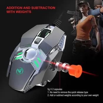 

High Quality USB Gaming Mouse 6400DPI 7Key Macro Definition Programmable Wired Mice Ergonomic PC Laptop Mouse