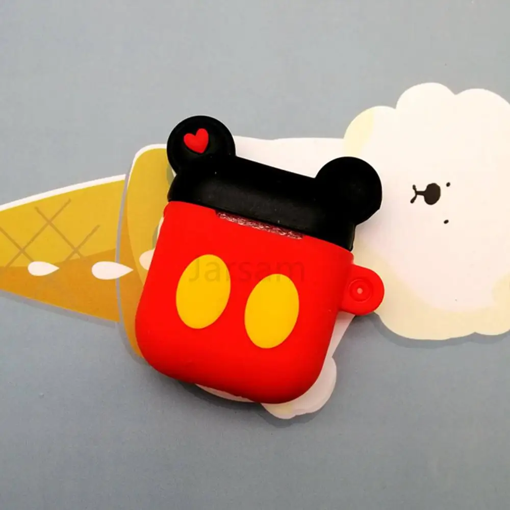Redmikcy Чехол для Airpods, силиконовый чехол для Apple Air pods, милый чехол для наушников, 3D чехол для наушников, аксессуары для наушников - Цвет: Redmikcy