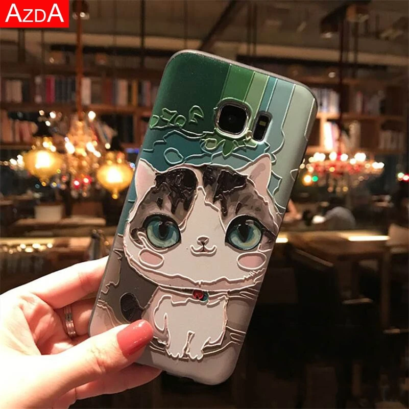 3D крышка тиснения для samsung Galaxy S10 S8 S9 плюс S10E S6 S7 край M10 M20 M30 A10 A20 A20E A30 A40 A50 A60 A70 Note 8 9 чехол из термопластичного полиуретана