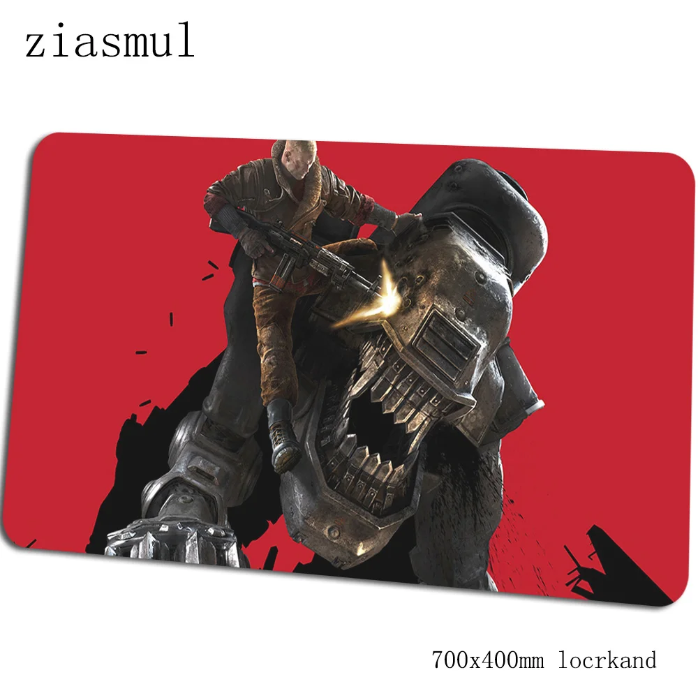 Wolfenstein коврик для мыши Лидер продаж компьютерный коврик 70x40 см игровой коврик для мыши большой высококлассный коврик для мыши клавиатуры игры pc gamer стол - Цвет: Size 700x400x2mm