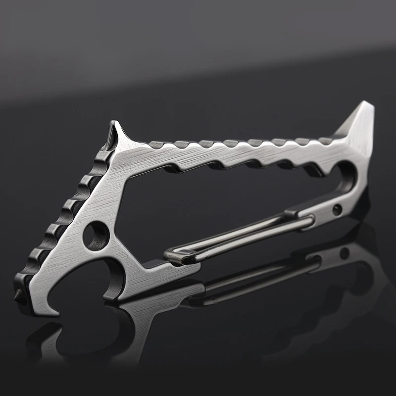 Многофункциональная быстроподвесная Пряжка EDC Shark для самозащиты на открытом воздухе, вольфрамовая стальная головка, разбитая оконная Пряжка, открывалка для ключей