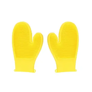 

Dish Washing Gloves Kitchen Heat Resistant Thick Silicone Cooking Baking Barbecue Oven Gloves Bbq Grill Mittens