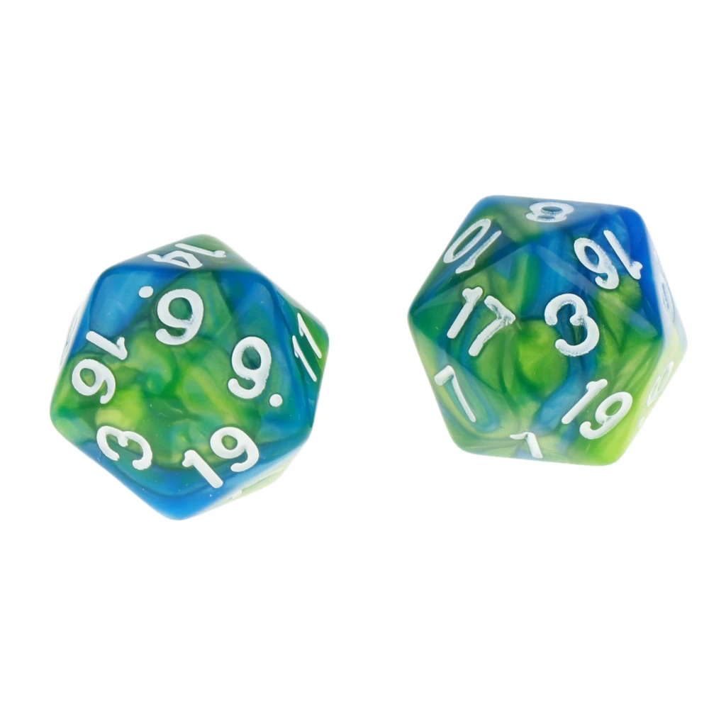 20 Sided D20 Dices Double Colors Dice for Playing D&D RPG Board Game Favours and Math Teaching, Pack of 10
