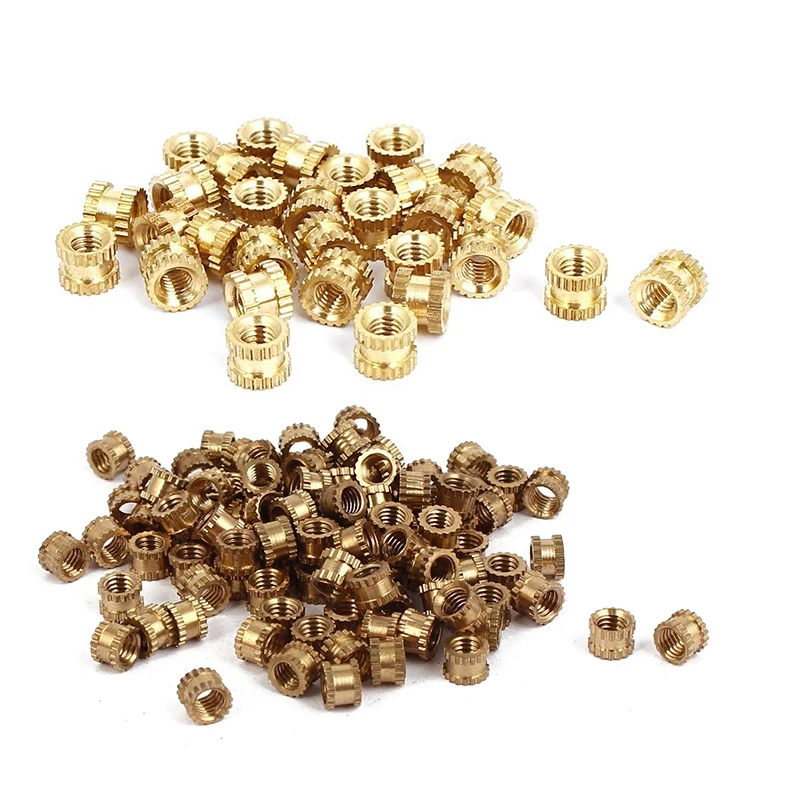 

1 20 piezas rosca hembra de latón moleteada y roscada insertar en el área del loco 20 piezas M2X3Mmx3.2Mm y 100 Uds M3 X 3Mm