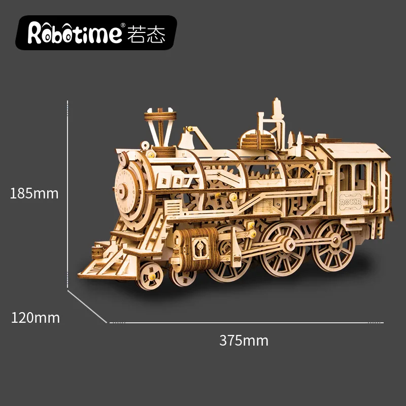

Robotime If Guest Wood Machinery Drive Assembled Model Steam Locomotive Creative Gift Decoration DIY