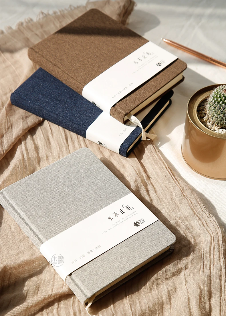 Never Stop Cloth notebook B6 Простой творческий блокнот горизонтальная линия внутренние страницы канцелярские принадлежности 1 шт