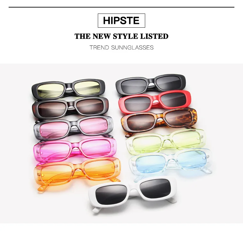 New Fashion Vintage Sunglasses Women Brand Designer Retro Sunglass Rectangle Sun Glasses Oculos Lunette De Soleil Femm