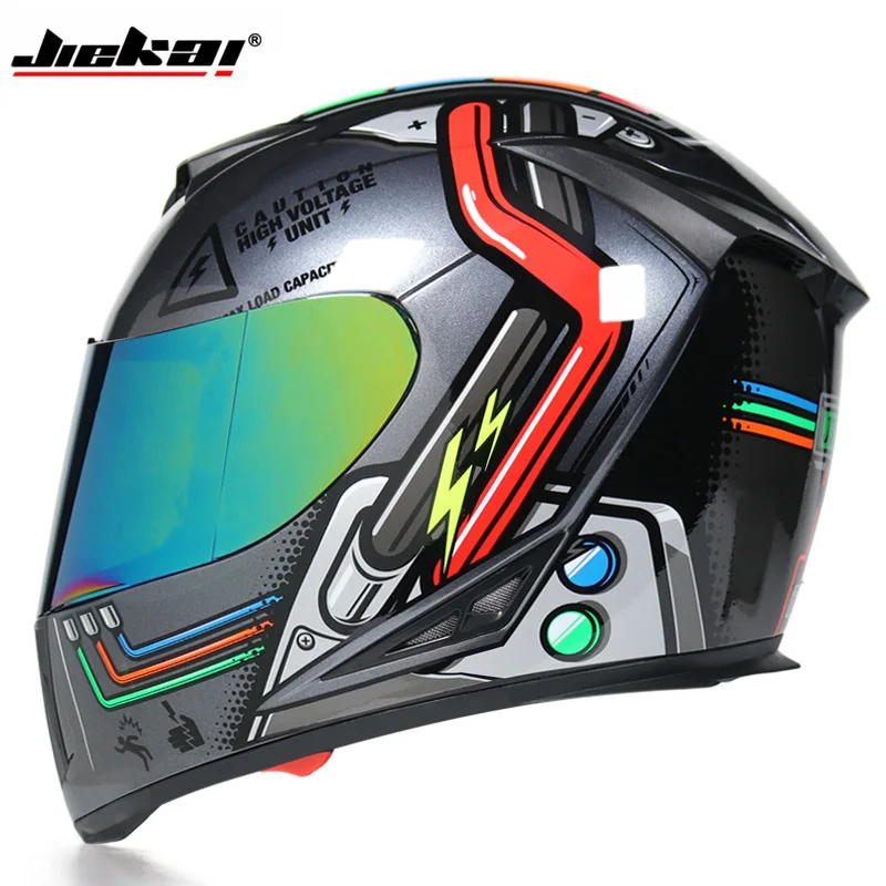 JIEKAI HD Anti Fog Motorcycle Helmet Double Lens Full Face Helmet Made of  ABS Material DOT Approved Casco Moto Face Visors|Helmets| - AliExpress