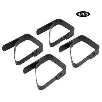 

4pcs/Set Black Large Table Holder Cloth Cover Clips Stainless Steel Anti Slip Tablecloth Holder Clamps 5X4CM