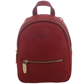 

New Designer Fashion Women Backpack Mini Soft Press Multi-Function Small Backpack Female Ladies Shoulder Bag Girl Purse Red