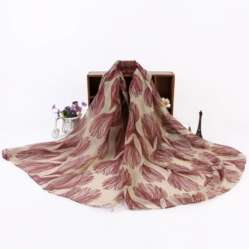 В европейском и американском стиле Versitile модные рис набивным рисунком длинные Bali; шарф из пряжи солнце-Устойчивое шаль