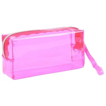 

Transparent Colored Pencil Case Multi-Use Pencil Case Stationery Bag Cartoon Carryable Bag Gifts School Supplies