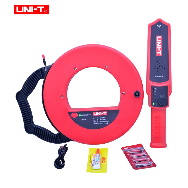 UNI-T UT661A Wall PVC Iron Pipe Blockage Detector Diagnostic-Tool Pipeline DE UNI-T UT661A Wall PVC Iron Pipe Blockage Detector Diagnostic-Tool Pipeline DE