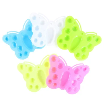 

10pcs Plastic Painting Palette Tray Butterfly Shape Graffiti Palette Multifunction Watercolor Mixing Palette (Random Color)