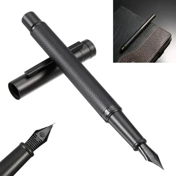 

1Pcs Metal Fountain Pen EF Nib Writing Ink Pen with Converter For School Student Stationery Gift Office Fountain Pen