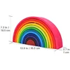 Large 12 Pieces Rainbow Stacker Nesting Puzzle Toys Tunnel Stacking Game Montessori Toys Baby Wooden Building Blocks Toddler Toy ► Photo 3/6