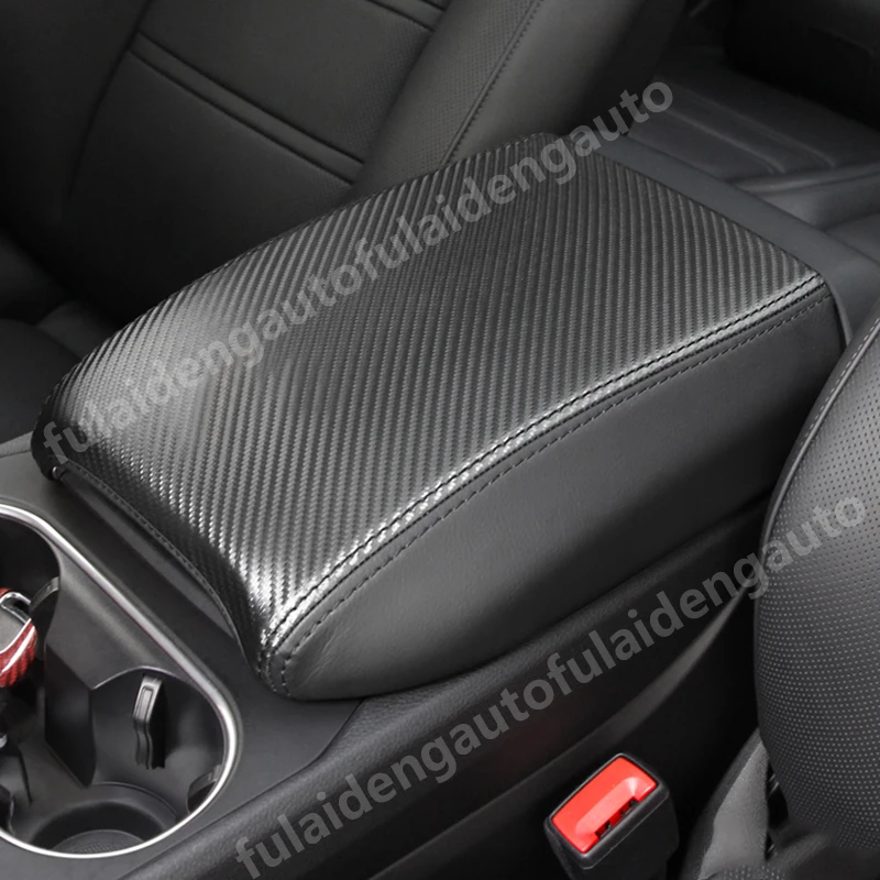 1pcs For Porsche Cayenne- PU Leather Armrest Console Pad Cover Cushion Support Box Armrest Top Mat Liner Car Styling