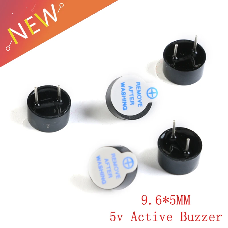 5Pcs 5V Attivo Buzzer Magnetico Lungo Continuo Beep Tono Di Allarme Ringer 9.6*5Mm Attiva Piezo Cicalini Fit Per I Computer Stampanti