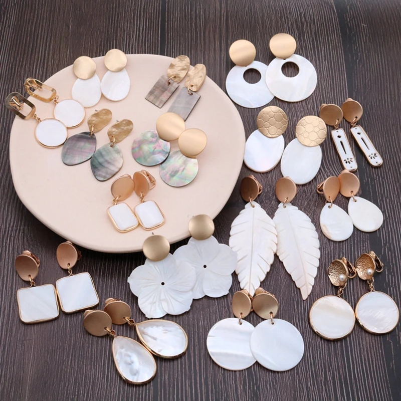 Геометрические серьги в виде ракушки круглая филигрань