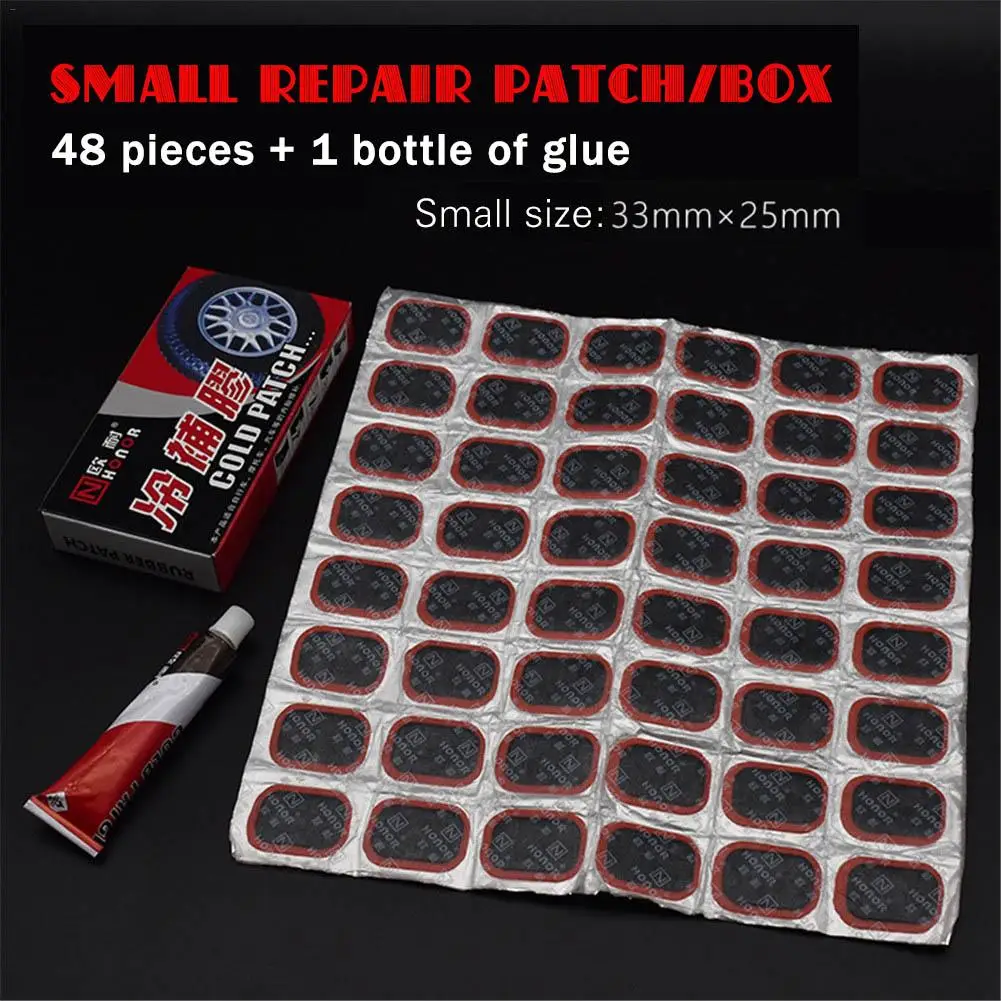 48 Pcs+1 Glue High Quality Round Bicycle Motor Bike Electric Car Tire Tyre Rubber Patch Glue Cycling Tire Puncture Repair Tools 48 Pcs+1 Glue High Quality Round Bicycle Motor Bike Electric Car Tire Tyre Rubber Patch Glue Cycling Tire Puncture Repair Tools