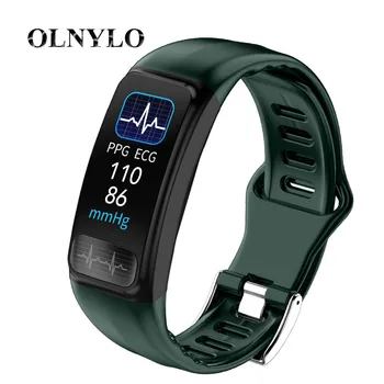 

New P12 Smart Band ECG PPG Bluetooth Smart Bracelet Heart Rate Fitness Tracker Monitoring Message Call Remind Sport Wristband
