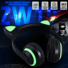 LED Backlit Bluetooth Gaming Headphone 3D Wireless Stereo Female Headset For Xiaomi Huawei PC Notebook Computer With HD Mic