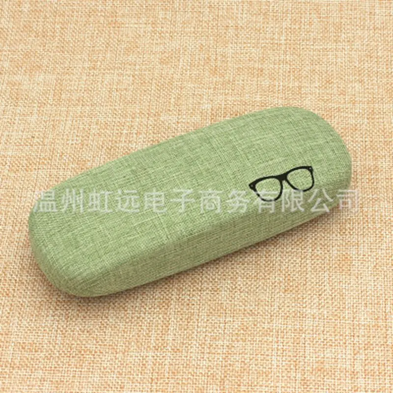 Light Green Портативный жесткий льняной глаз очечник протектор очки коробка для хранения JCX9259 - Цвет: Light Green