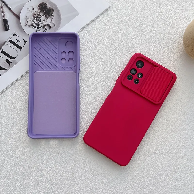 Silicone Slide Camera Protection Soft Phone Case Cover