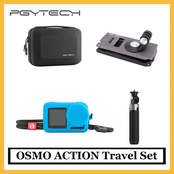 

Original PGYTECH OSMO ACTION Travel Set Carrying Case Strap Holder Silicone Case Extension Pole Tripod For DJI OSMO Action