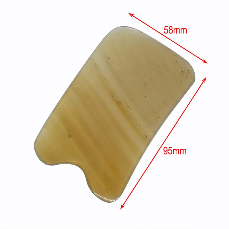 square Yellow Ox Horn Beauty Guasha Scraping Tool Thin Arm Leg Slimming V Line Face Massage Plate Healthcare Board - Цвет: square