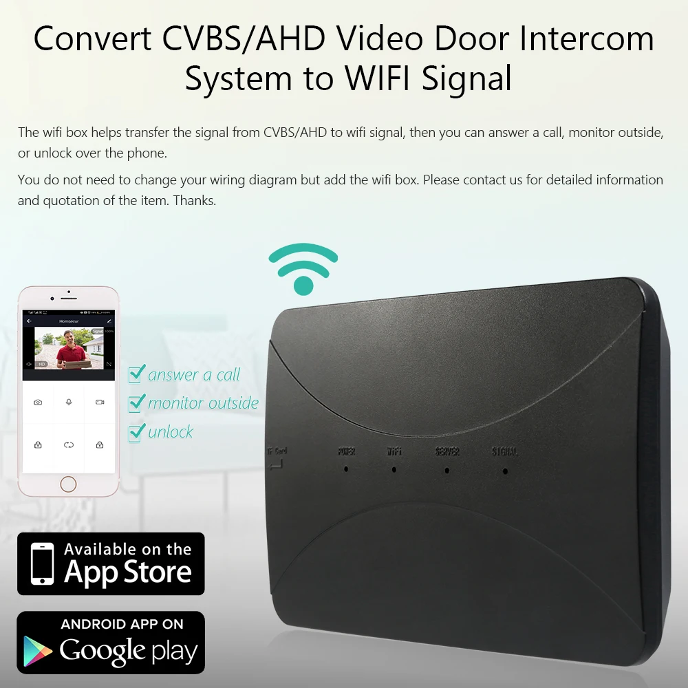 HOMSECUR 7 &quotDIY проводной видео и аудио домашний Интерком Электрический замок в