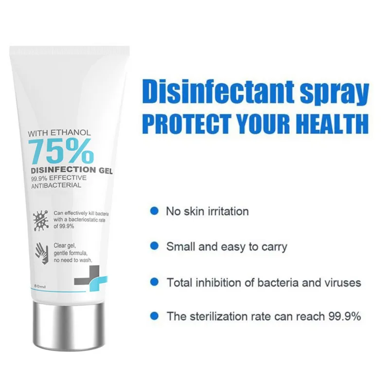 Дезинфицирующее средство для рук портативный гель без воды быстросохнущий