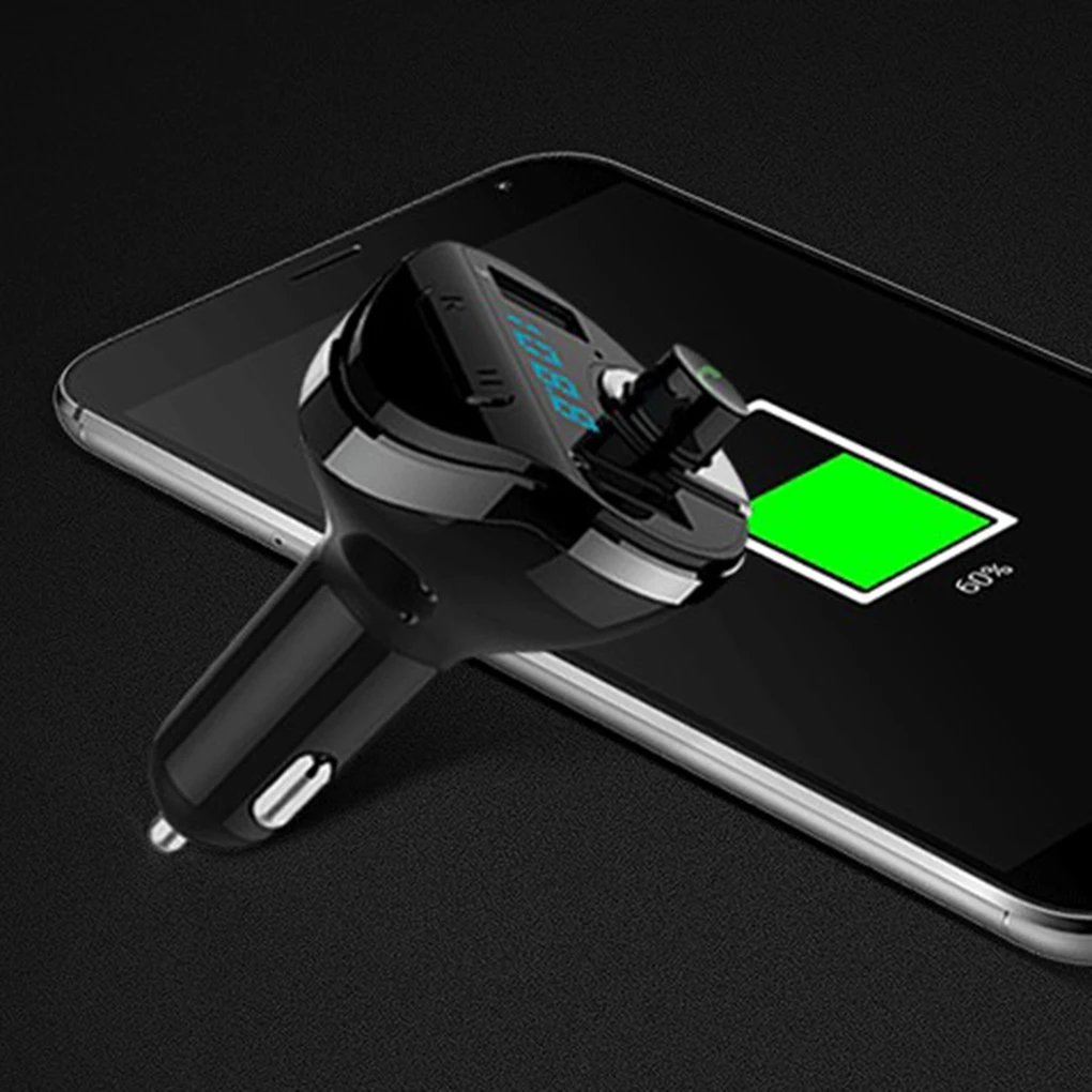 T20 Автомобильный Bluetooth MP3-плеер прикуриватель автомобильный двойной USB зарядное устройство fm-передатчик авто громкой связи
