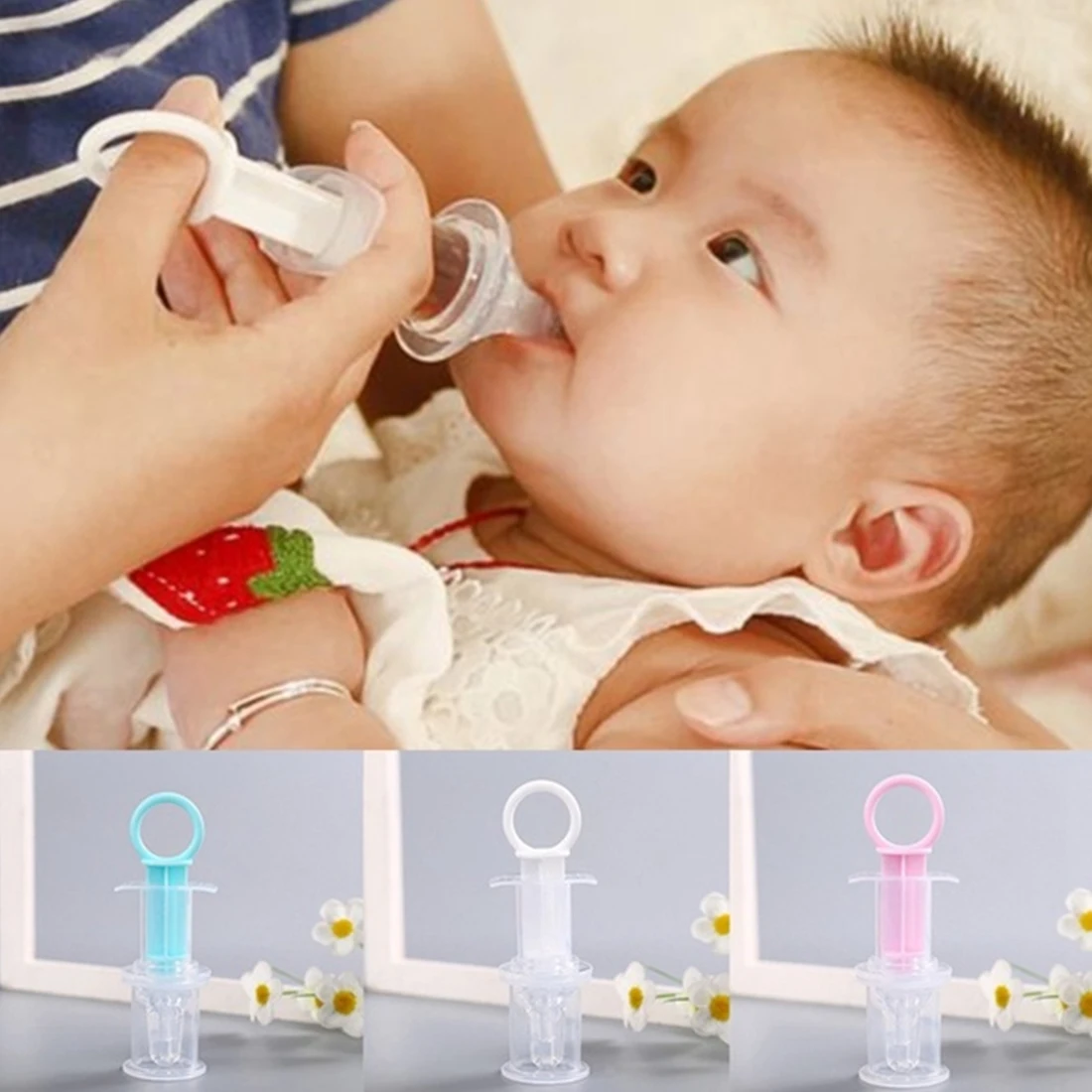 

Syringe Baby Pacifier Medicine Needle Feeder dropper feeding water juice nipple Soother Toddler Kids Pacifier Feeder dummy clips