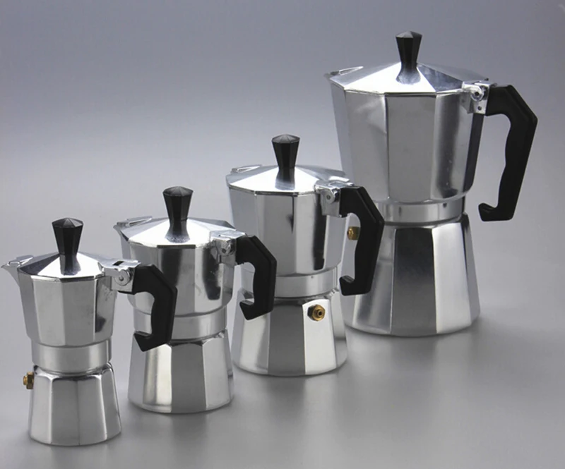 Aluminum Coffee Maker Moka Expresso Percolator Pot 50/100/150/300/450/600ml espresso coffee maker coffee maker coffee pot