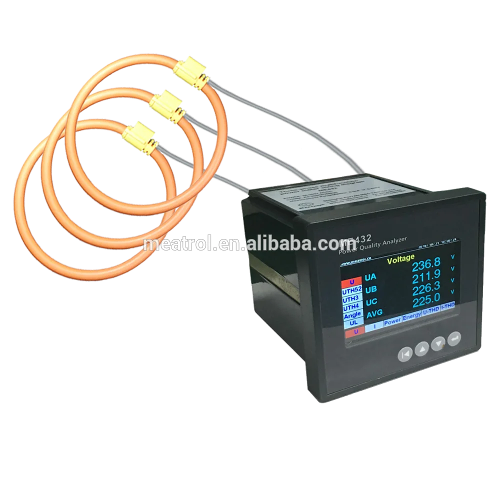 0.5% Rogowski three phase power quality analyzer