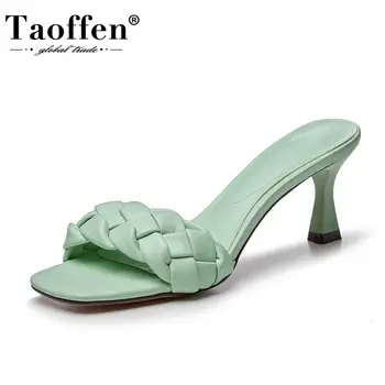 

Taoffen New Arrival Women Sandals Shoes Special Strange High Heels Slippers Shoes Women Solid Color Fashion Footwear Size 33-40