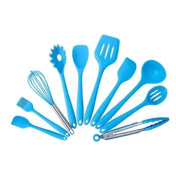 

Color Boxed Silicone Kitchen Utensils Set Of 10 Non-stick Pans Kitchen Tools Baking Utensils