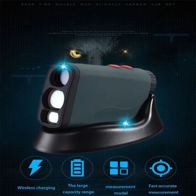 

6X Laser Golf Rangefinders USB Wireless Charging Water Resistant Dust-proof Anti-fog Handheld (Laser) Range Finder Outdoor Dista