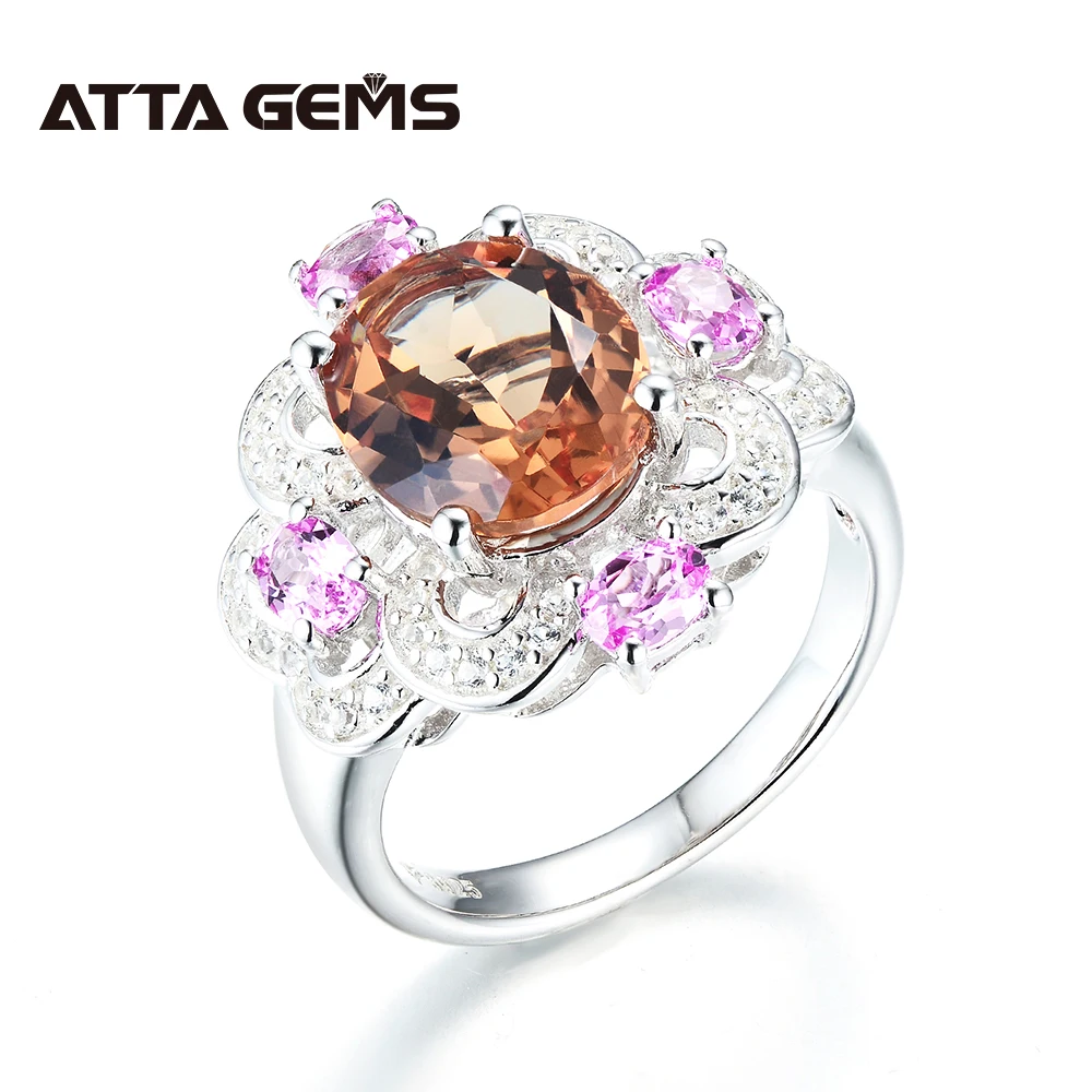 

Diaspore Sterling Silver Rings for Women Wedding Anniversary Ring 5.8 Carats Created Diaspore Ring Elegant Colorful Style