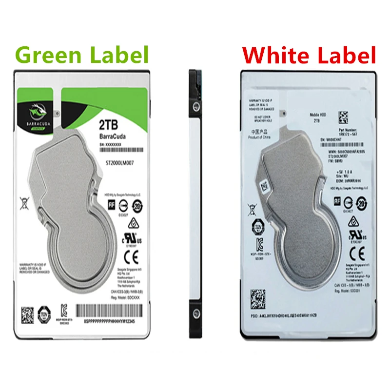 New Original HDD For Seagate BarraCuda 2TB 2.5" SATA 6 Gb/s 128MB 5400RPM For Internal Hard Disk Laptop HDD ST2000LM007