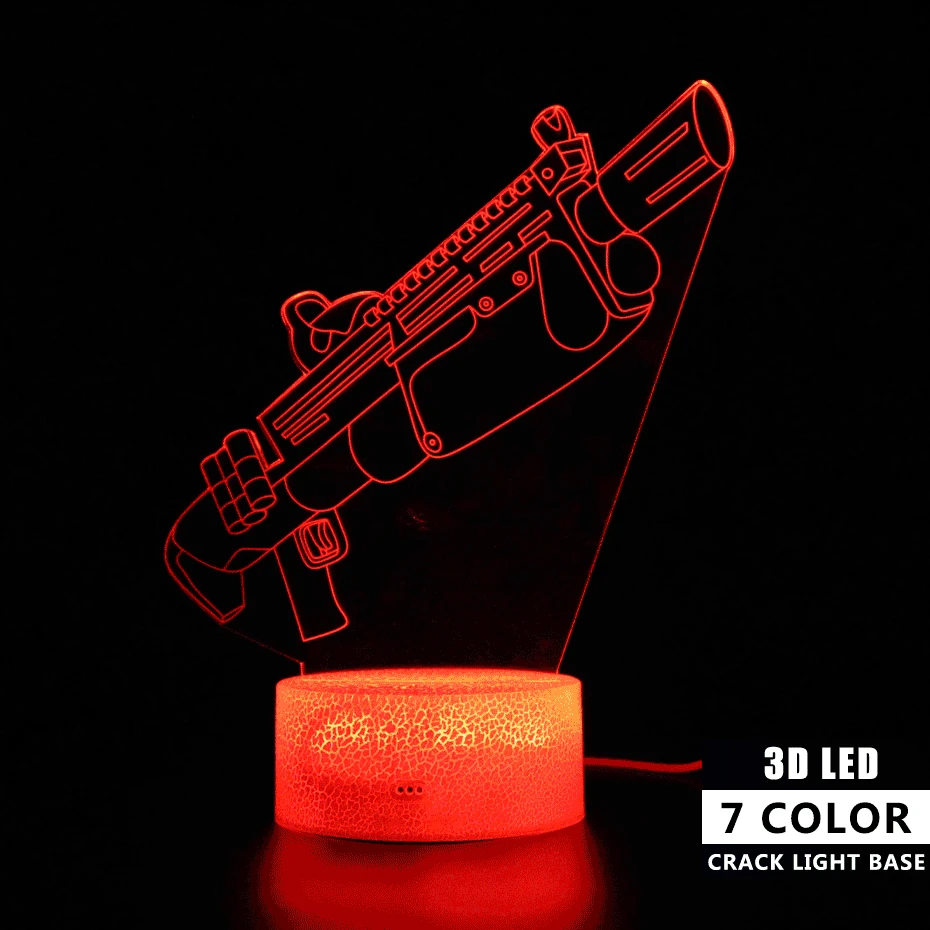 3d Nightlight Sleep Illusion Lamp Touch Battle Royale Remote Control Table Lamp Party Decoration Light Projection Lamp