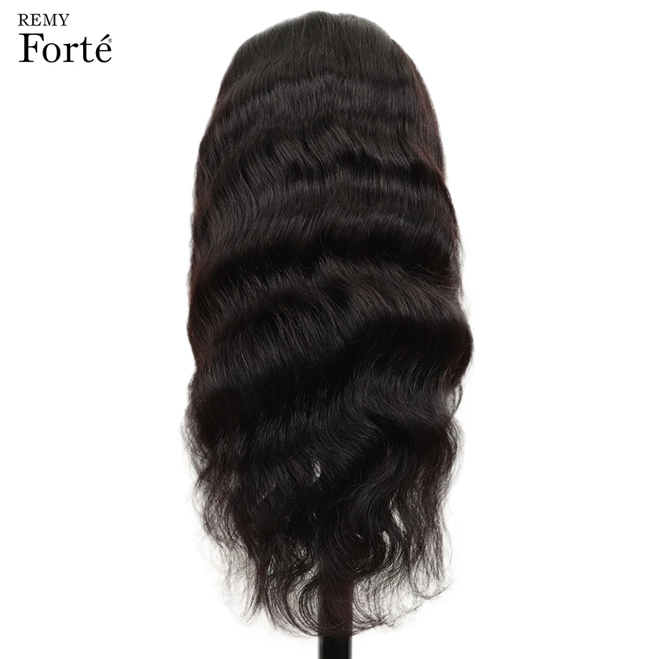 Remy Forte 13x4 кружевные передние человеческие волосы парики Remy бразильские волосы парики короткие парики из человеческих волос естественный цвет объемные волнистые парики