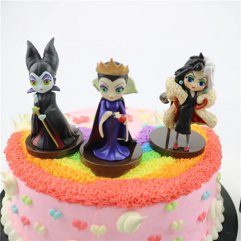 3 шт. disney Maleficent кукла Принцессы disney Maleficent QUNNE ПВХ Фигурки Модель Детские игрушки для детей Подарки DS18