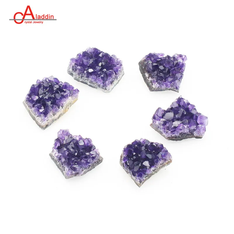 

2019 Aladdin Nature Amethyst Cluster Raw Stone Making Original Design Charm Pendants for Women and Men Luck Gift 25G Weight